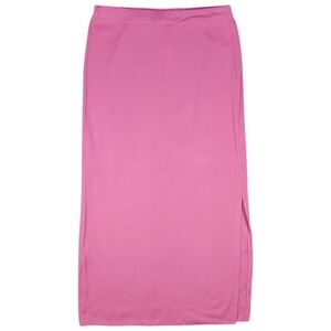 Misook‎ Knit Pencil Maxi Skirt Womens Medium Pink Pull On Side Slit Stretch NEW